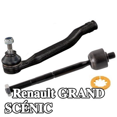 FEBI BILSTEIN مجموعة قضيب التوجيه للمحور الأمامي الأيمن, مع صامولة قفل — Renault Grand Scénic