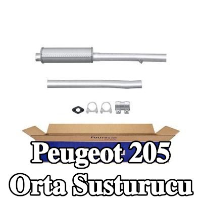 HELLA Montaj parçaları ile birlikte orta susturucu — Peugeot 205