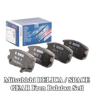 BOSCH Fren balatası seti 14, 6mm, gıcırtı önleyici plaka ile, montaj kılavuzu ile — Mitsubishi Delica / Space Gear