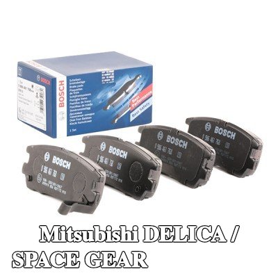 BOSCH مجموعة وسادات الفرامل 14, 6mm, مع لوحة مانعة للصرير, مع دليل التركيب — Mitsubishi Delica / Space Gear