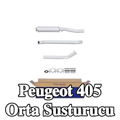 HELLA Montaj parçaları ile birlikte orta susturucu — 1990 Peugeot 405
