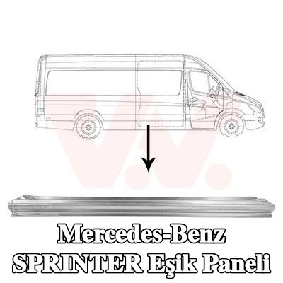 VAN WEZEL Külbütör paneli, sağ, Sürgülü Kapı, yan montaj — Mercedes-Benz Sprinter