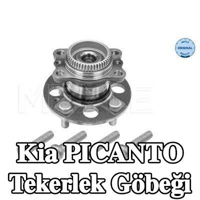 MEYLE Tekerlek göbeği arka aks, ABS sensör halkalı, entegre tekerlek yatağı ile, sabitleme/montaj malzemesi ile — Kia Picanto