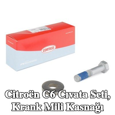 CORTECO Cıvata seti, krank mili kasnağı — Citroën C6