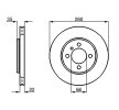 BOSCH Fren diski Dış Çap: 260mm, Havalandırmalı, Yağlanmış — BMW Z1 (7)