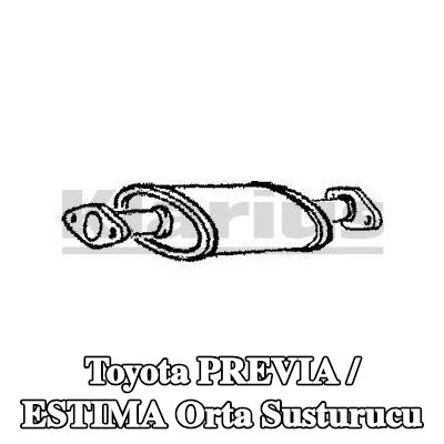VEGAZ Orta susturucu 350mm — 2000 Toyota Previa / Estima