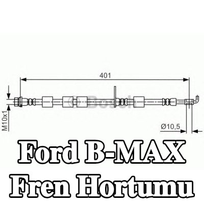 BOSCH Fren hortumu 401mm — Ford B-max