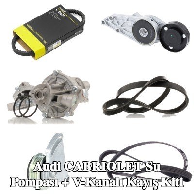 RIDEX Su Pompası + V-Kanalı Kayış Kiti — Audi Cabriolet
