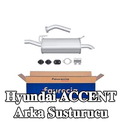 HELLA Arka susturucu Arka, montaj parçaları ile — 2002 Hyundai Accent