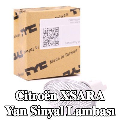 TYC Yan sinyal lambası her iki taraf, yan montaj, beyaz, ampul tutuculu — Citroën Xsara