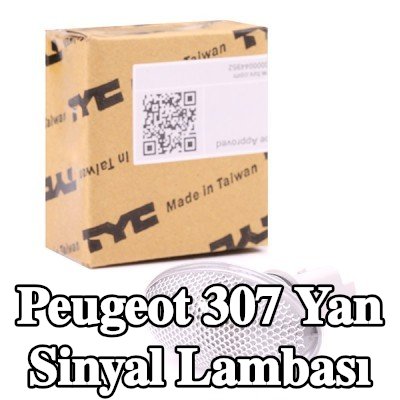 TYC Yan sinyal lambası her iki taraf, yan montaj, beyaz, ampul tutuculu — Peugeot 307