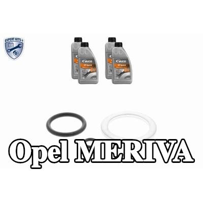 VAICO مجموعة صيانة علبة التروس مع الملحقات, مع كمية الزيت اللازمة لتغيير الزيت القياسي — Opel Meriva