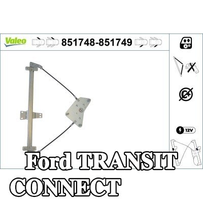 VALEO مُحرك نافذة أمامي أيسر, كهربائي, بدون محرك كهربائي — 2012 Ford Transit Connect