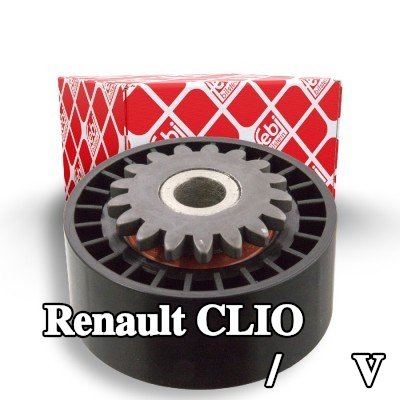 FEBI BILSTEIN بكرة الانحراف/التوجيه, V-ribbed belt Outer Diameter: 57mm — 1997 Renault Clio