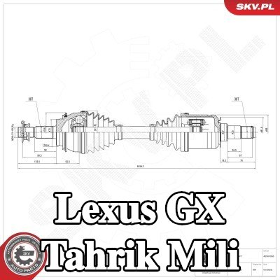 ESEN SKV Tahrik mili 647mm — Lexus Gx