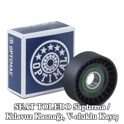 OPTIMAL Saptırma / kılavuz kasnağı, V-ribbed belt Outer Diameter: 65mm, tutucu olmadan — SEAT Toledo