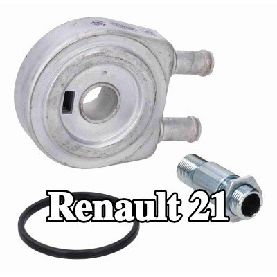 VEMO مبرد زيت المحرك مع الملحقات, مع حشية/مانع تسرب, بدون غطاء فلتر الزيت — Renault 21