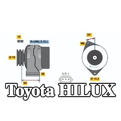 BOSCH مولد التيار المتردد 70A — 1998 Toyota Hilux