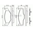 BOSCH Fren balatası seti 14, 7mm, yaylı — 2000 SEAT Ibiza (1)