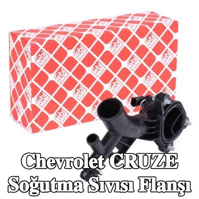 FEBI BILSTEIN Conta/sızdırmazlık elemanı ile birlikte soğutma suyu flanşı, sıcaklık sensörlü — Chevrolet Cruze