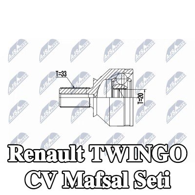 NTY Arka aks CV mafsal kiti, Tekerlek Tarafı — Renault Twingo