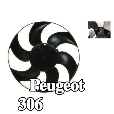 MAHLE مروحة, المبرد 304mm, بدون غطاء مروحة المبرد — Peugeot 306