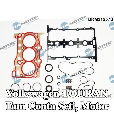DR.MOTOR AUTOMOTIVE Tam Conta Seti, kam mili contalı motor, silindir kafası contası ile, valf kapağı contası ile, valf gövdesi contalı — 2018 Volkswagen Touran