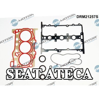 DR.MOTOR AUTOMOTIVE مجموعة حشيات كاملة, محرك مزود بمانع تسرب عمود الكامات, مع حشية رأس الأسطوانة, مع حشية غطاء الصمام, مع أختام ساق الصمام — SEAT Ateca