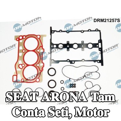 DR.MOTOR AUTOMOTIVE Tam Conta Seti, kam mili contalı motor, silindir kafası contası ile, valf kapağı contası ile, valf gövdesi contalı — SEAT Arona