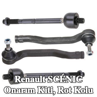 RIDEX Onarım Kiti, bağlantı çubuğu Ön Aks Sol, Ön Aks Sağ, aks mafsalı ile birlikte — Renault Scénic