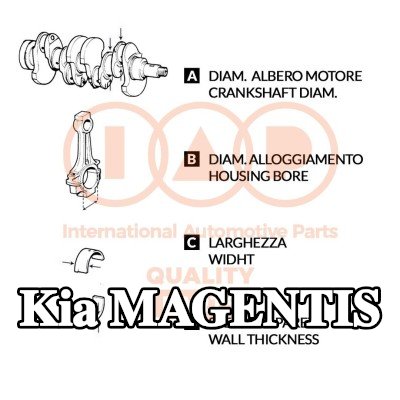 IAP QUALITY PARTS مجموعة محامل العمود المرفقي — Kia Magentis