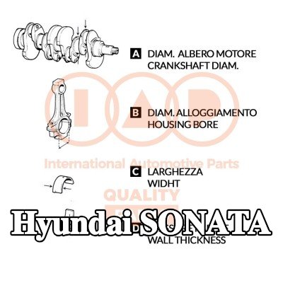 IAP QUALITY PARTS مجموعة محامل العمود المرفقي — 2008 Hyundai Sonata