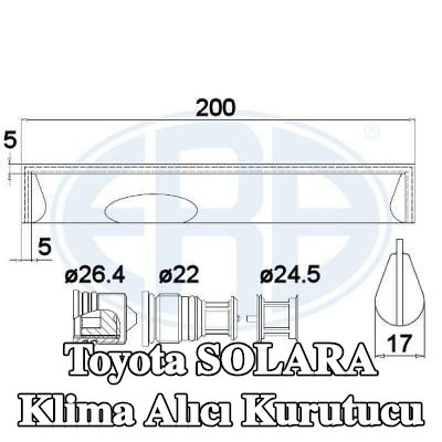 ERA Klima alıcı kurutucu — Toyota Solara