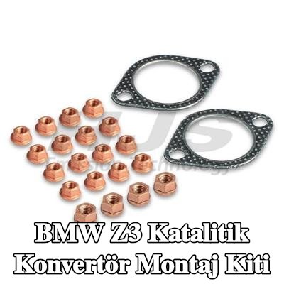 HJS Katalitik konvertör montaj kiti her iki taraf, egzoz manifoldu contası/contaları olmadan — BMW Z3