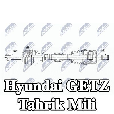 NTY Tahrik mili Ön Aks Sağ, 914mm — Hyundai Getz