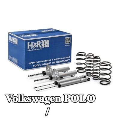 H&R مجموعة التعليق، نوابض لولبية / ممتصات صدمات — 2003 Volkswagen Polo