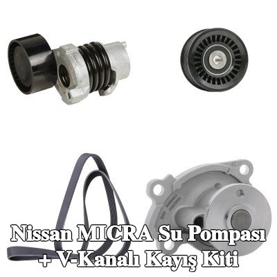 RIDEX Su Pompası + V-Kanalı Kayış Kiti — Nissan Micra