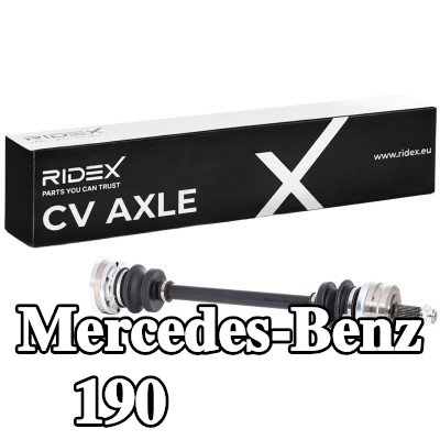 RIDEX عمود الدفع للمحور الخلفي الأيسر, المحور الخلفي الأيمن, 637mm — Mercedes-Benz 190