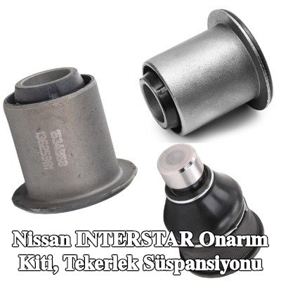 RIDEX Onarım kiti, tekerlek süspansiyonu Ön Aks Sol, Ön Aks Sağ, bilyeli mafsal ile, lastik yatağı ile — Nissan Interstar