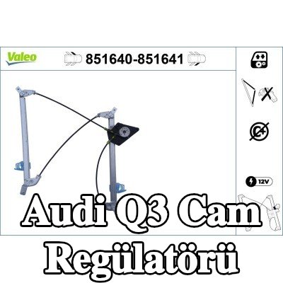 VALEO Sol ön cam regülatörü, Elektrikli, elektrik motoru olmadan — Audi Q3