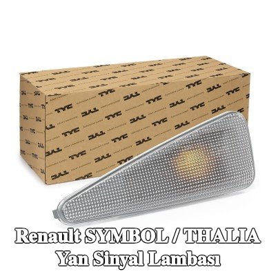 TYC Yan sinyal Sağ Ön, beyaz, ampul yuvası olmadan — Renault Symbol / Thalia