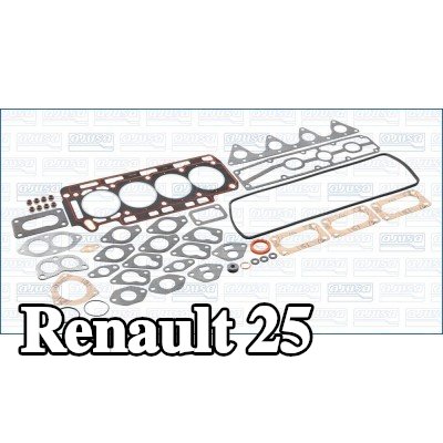 AJUSA مجموعة حشيات, رأس الأسطوانة مع حشوة رأس الأسطوانة, مع أختام ساق الصمام, FIBERMAX — Renault 25