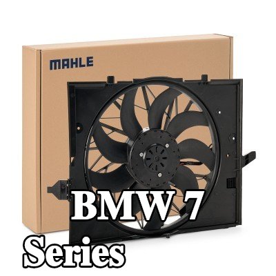 MAHLE مروحة, المبرد 492mm, مع غطاء مروحة المبرد — 2002 BMW 7 Series