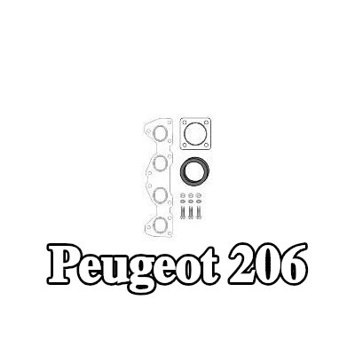 HJS مجموعة حشيات، مشعب العادم — Peugeot 206