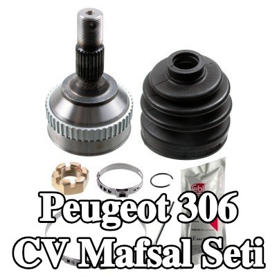 FEBI BILSTEIN Ön aks sol CV mafsal kiti, Tekerlek Tarafı, somunlu, gres ile — 2000 Peugeot 306