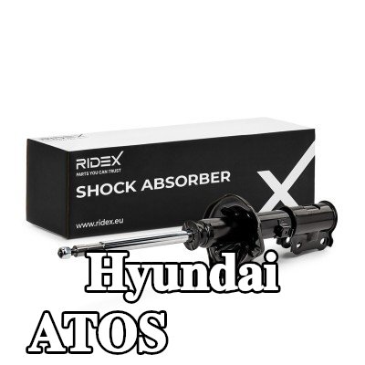 RIDEX ممتص الصدمات للمحور الأمامي الأيسر, ضغط الغاز, دعامة نظام التعليق — Hyundai Atos
