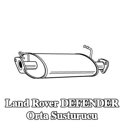 VEGAZ Orta susturucu 800mm — Land Rover Defender