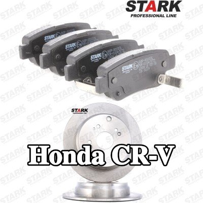 STARK مجموعة أقراص الفرامل والوسادات للمحور الخلفي, صلب — Honda Cr-v