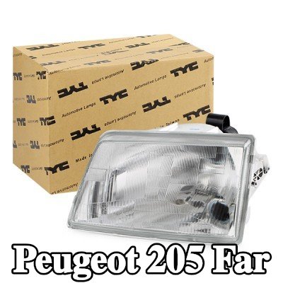 TYC Far Sol, H4, ampul tutuculu — Peugeot 205