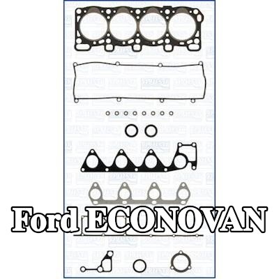 AJUSA مجموعة حشيات, رأس الأسطوانة مع حشوة رأس الأسطوانة, مع أختام ساق الصمام, FIBERMAX — Ford Econovan